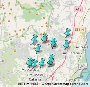 Mappa Via Teocrito, 95039 Trecastagni CT, Italia (3.75429)