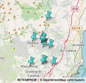 Mappa Via Teocrito, 95039 Trecastagni CT, Italia (2.85)