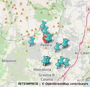 Mappa Via Capitano Tomaselli, 95030 Pedara CT, Italia (3.46143)