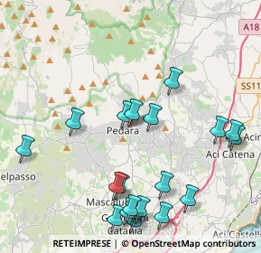 Mappa Via Dante Alighieri, 95030 Pedara CT, Italia (5.3635)