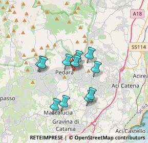Mappa Via Vincenzo Bellini, 95027 Trecastagni CT, Italia (3.05273)