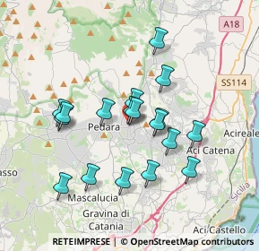 Mappa Via Principe di Giovanni, 95039 Trecastagni CT, Italia (3.52389)