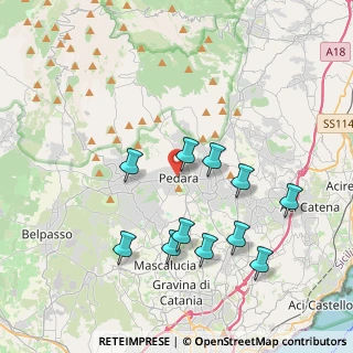 Mappa 95030 Pedara CT, Italia (4.32545)