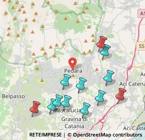 Mappa 95030 Pedara CT, Italia (5.01417)