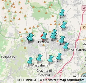 Mappa 95030 Pedara CT, Italia (3.58875)