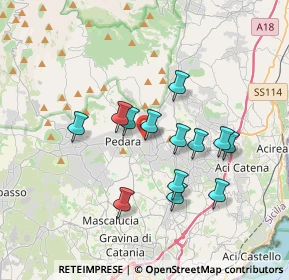 Mappa Via Pietro Mascagni, 95039 Trecastagni CT, Italia (3.45538)