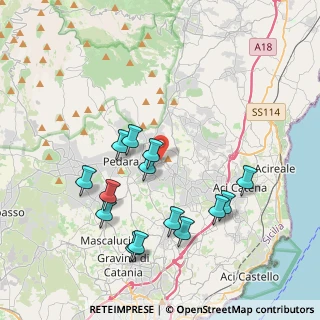 Mappa Via Giovanni Fattori, 95039 Trecastagni CT, Italia (4.41071)