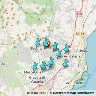 Mappa Via Giovanni Fattori, 95039 Trecastagni CT, Italia (3.08357)