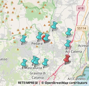 Mappa Via Sebastiano Consoli, 95039 Trecastagni CT, Italia (4.28917)