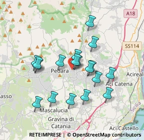 Mappa Via Sebastiano Consoli, 95039 Trecastagni CT, Italia (3.54944)