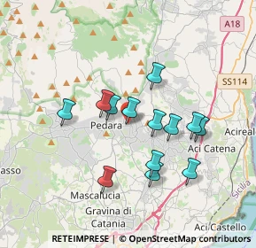 Mappa Via Sebastiano Consoli, 95039 Trecastagni CT, Italia (3.42308)