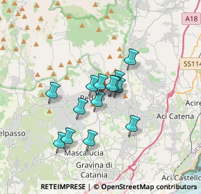 Mappa Via degli Oleandri, 95030 Pedara CT, Italia (2.76143)