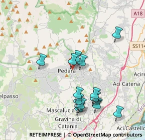 Mappa Via degli Oleandri, 95030 Pedara CT, Italia (4.36067)