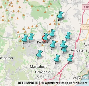 Mappa Via Sacerdote A. Barbagallo, 95030 Pedara CT, Italia (3.66154)