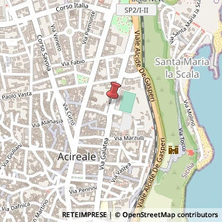 Mappa Viale Regina Margherita,  8, 95024 Acireale, Catania (Sicilia)