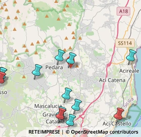 Mappa Via Bettino Ricasoli, 95039 Trecastagni CT, Italia (6.524)