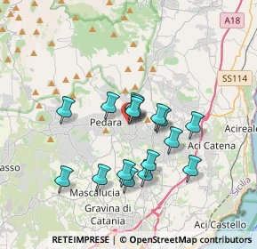 Mappa Via Regina Elena, 95029 Trecastagni CT, Italia (3.3175)