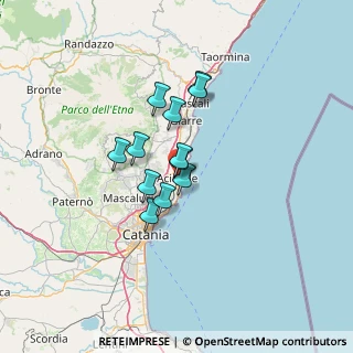 Mappa Via Rosario Currò, 95024 Acireale CT, Italia (9.88167)