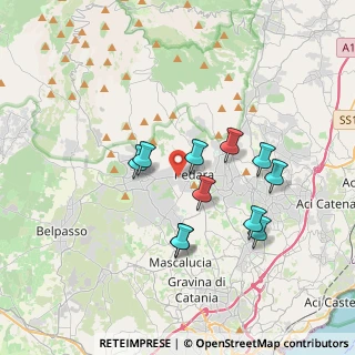 Mappa Via Salvatore Quasimodo, 95030 Pedara CT, Italia (3.58909)