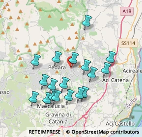 Mappa Via Gangemi, 95039 Trecastagni CT, Italia (4.05)