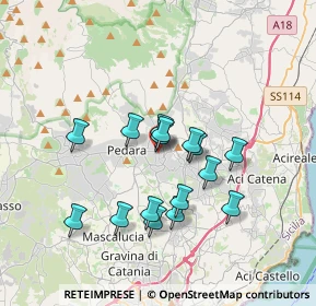 Mappa Via Gangemi, 95039 Trecastagni CT, Italia (3.30563)