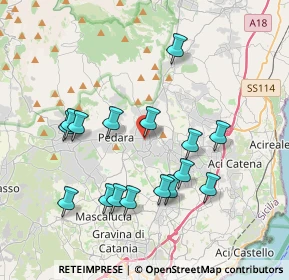 Mappa Via Gangemi, 95039 Trecastagni CT, Italia (4.22563)