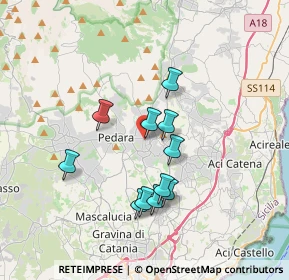 Mappa Via Gangemi, 95039 Trecastagni CT, Italia (3.37636)