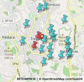 Mappa Via Gangemi, 95039 Trecastagni CT, Italia (1.013)