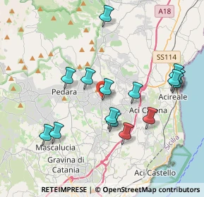 Mappa Via Regina Elena, 95029 Viagrande CT, Italia (4.35333)