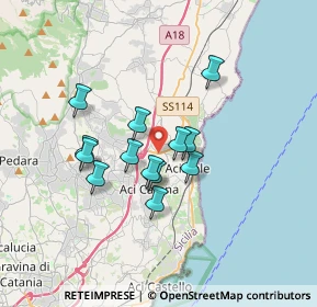 Mappa Viale Colombo Cristoforo, 95024 Acireale CT, Italia (3.01077)