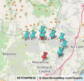 Mappa Via Don Piazza, 95030 Pedara CT, Italia (3.08)