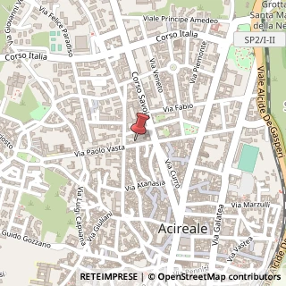 Mappa Via Paolo Vasta, 130, 95024 Acireale, Catania (Sicilia)
