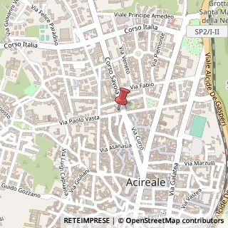Mappa Via Paolo Vasta,  87, 95024 Acireale, Catania (Sicilia)