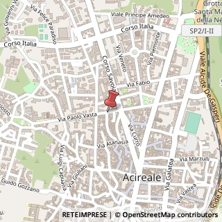 Mappa Via Paolo Vasta, 141, 95024 Acireale, Catania (Sicilia)