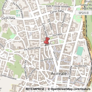 Mappa Via Paolo Vasta, 141, 95024 Acireale, Catania (Sicilia)