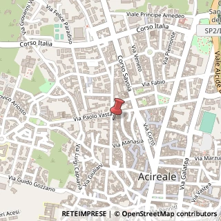 Mappa Via Marchese di Sangiuliano, 112, 95024 Acireale, Catania (Sicilia)