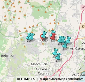 Mappa Via Stella, 95030 Pedara CT, Italia (3.03083)