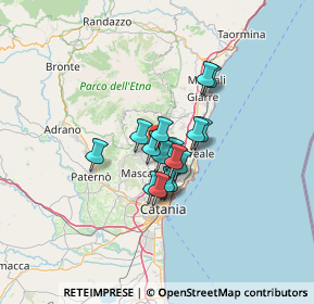 Mappa Via Vincenzo Bellini, 95039 Trecastagni CT, Italia (8.93)