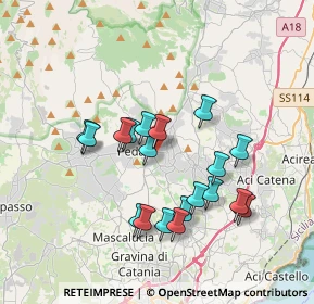 Mappa Via Vincenzo Bellini, 95039 Trecastagni CT, Italia (3.71474)