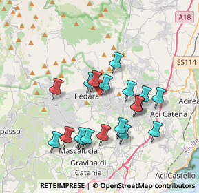 Mappa Via Vincenzo Bellini, 95039 Trecastagni CT, Italia (3.84895)