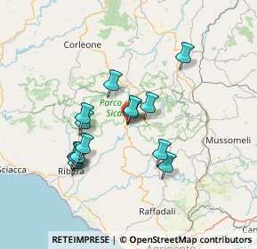 Mappa Via Cucchiara, 92010 Bivona AG, Italia (13.56857)