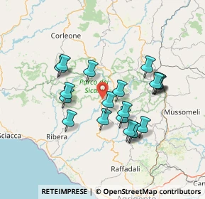 Mappa Via Cucchiara, 92010 Bivona AG, Italia (14.284)