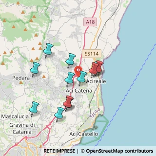 Mappa Via Cubisia, 95024 Acireale CT, Italia (3.60833)