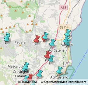 Mappa Via Antonio Ferrara, 95025 Aci Sant'Antonio CT, Italia (5.96333)