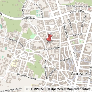Mappa Via Felice Paradiso, 1, 95024 Acireale, Catania (Sicilia)