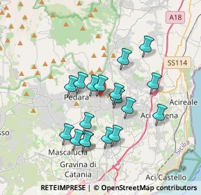 Mappa Via Antonello da Messina, 95039 Trecastagni CT, Italia (3.47444)