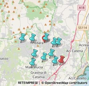 Mappa Via F. Crispi, 95039 Trecastagni CT, Italia (3.51455)