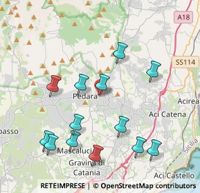 Mappa Via F. Crispi, 95039 Trecastagni CT, Italia (4.73615)