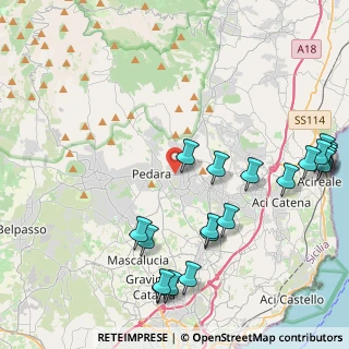 Mappa Via Madonna dell'Aiuto, 95039 Trecastagni CT, Italia (5.9775)