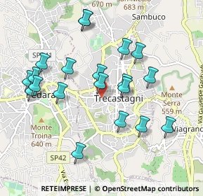 Mappa Via F. Crispi, 95039 Trecastagni CT, Italia (1.091)